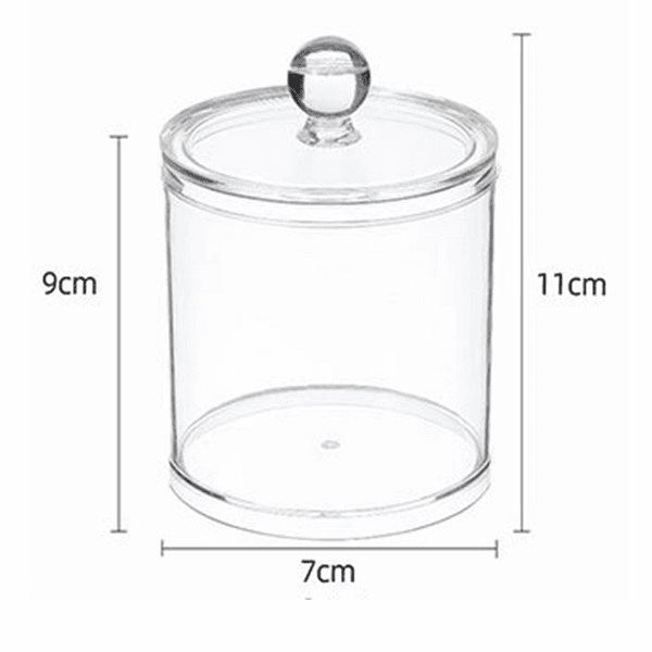 Qtip Holder Dispenser - Ø7 x H9 cm - Size 7 x 9 cm